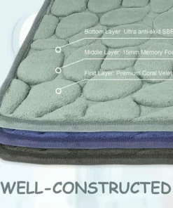 (🎇New Year Sale🎇- 48% OFF) Cobblestone Embossed Bathroom Bath Mat