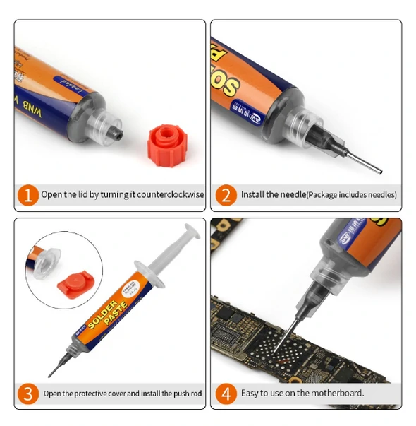 【RA 2 GET 1 ỌFẸ】20g BGA Syringe Tin Solder Paste Leaded Sn63/Pb37 Melting Point 183℃