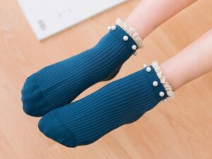 (🎉EARLY NEW YEAR SALE - 48% OFF) New Fashion Spring Lace Pearl Socks(One Size Fit All) - BUY 8 GET EXTRA 20%OFF