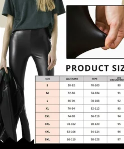 2022 S-Shaped PU Leather Leggings