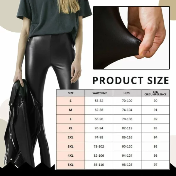 2022 S-Shaped PU Leather Leggings