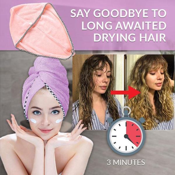 (🌲CHRISTMAS SALE NOW--48% OFF)Magic Instant Dry Hair Towel(BUY 2 GET 1 FREE NOW)