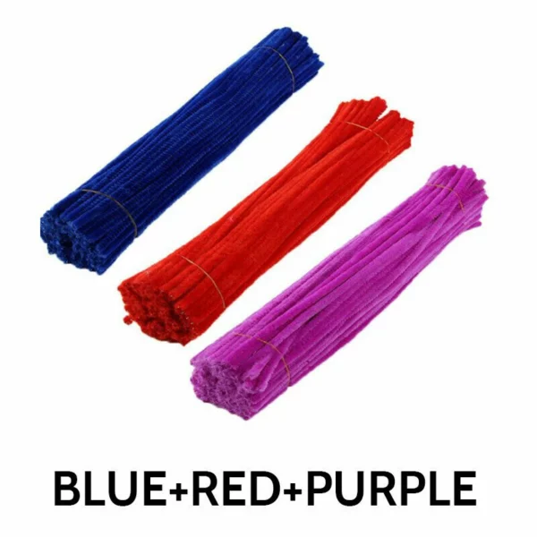 100Pcs Creative Handmade Colored Wool Root Top Twisting Bar Manual Fluffy Bar Iron Wire🔥50% OFF🔥