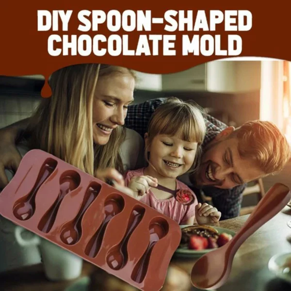 (❤️ Nkwalite Ụbọchị Ndị Nne - Chekwaa 50% Gbanyụọ) Chocolate Spoon Mold, Zụrụ 2 Nweta 1 n'efu