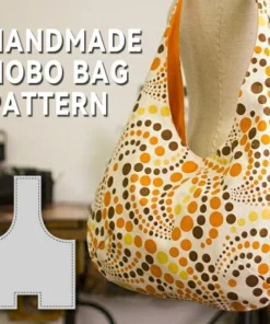 Handmade hobo bag Pattern Template