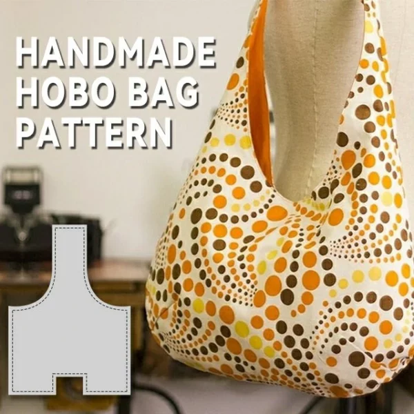 Handmade hobo hnab Pattern Template