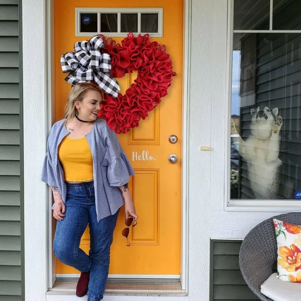 "I 💝 YOU"-Burlap Valentine's Day Wreath💏