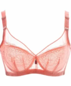 Bra Push up berenda seksi ultra tipis wanita ukuran besar BCD