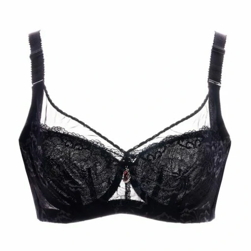 කාන්තා Ultra Thin Sexy Lace Push up Bra Plus Size BCD