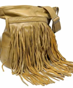 Deluxe Front-Fringed Messenger Bag - Red Color