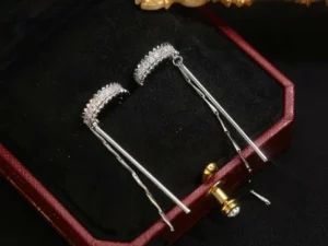 (2022 New Year Hot Sale - 50% Off Now) Cube Molecular Tassel Long Ear Clip (BUY 4 GET 20% OFF NOW)