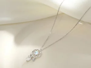 SUNDIA™ Moonstone Dreamcatcher Necklace