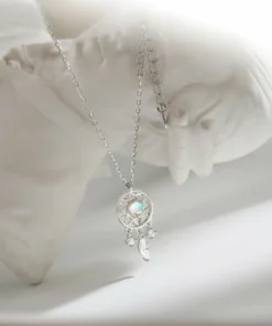 SUNDIA™ Moonstone Dreamcatcher Necklace