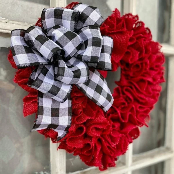 "I 💝 YOU"-Burlap Valentine's Day Wreath💏