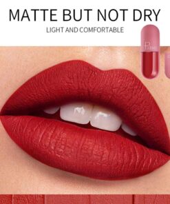 18 Lliw Mini Capsiwl Lipstick Hylif Matte