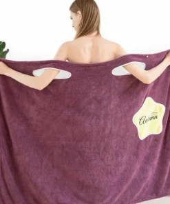 ⚡新年促銷⚡--女式速乾耐磨超細纖維毛絨浴袍