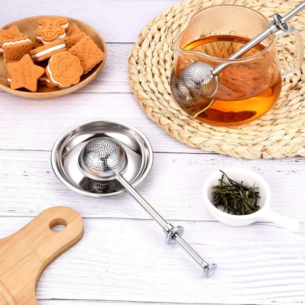 (Pwomosyon Nouvèl Ane 2022-50% OFF)-Long-Manch Tea Ball Infuser-ACHTE 2 JWENN 2 GRATIS