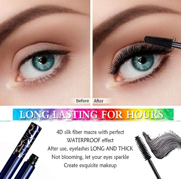 🎁Achte Youn Jwenn Youn Gratis -Blue Diamond 4D Silk Fibre Mascara