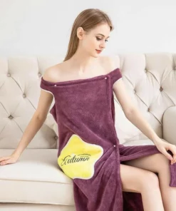 ⚡NEW YEAR SALE⚡--Women Quick Dry Wearable Microfiber Plush Bathrobes