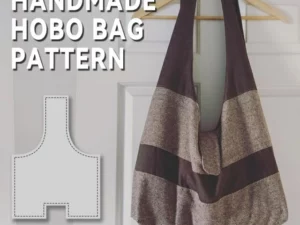 Handmade hobo bag Pattern Template