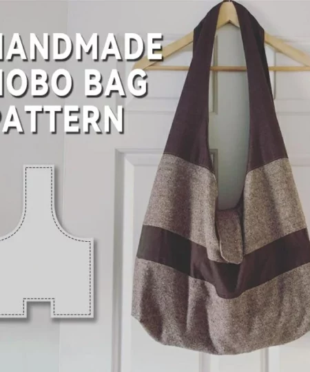 Handmade hobo bag Pattern Template