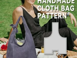 Handmade hobo bag Pattern Template