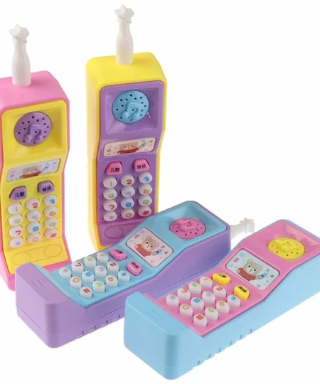 1PCs Kids Telephone Machine Cell Phone Toy Learning Machine Point Reading Machine Plastic Electric Study Electronic Vocal Toys