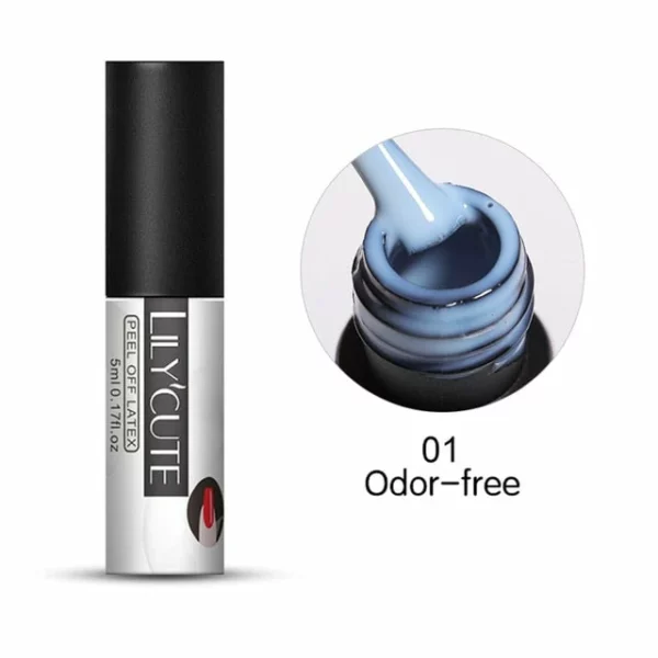 LILYCUTE 5ml White Peel Off Liquid Tape Odor-free Nail Edge Skin Care Cold-resistant Nail Art Gel Varnish Tool