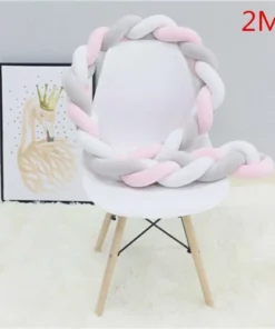 1M/2M/3M Baby Bumper Bed Braid Knot Pillow Cushion Bumper for Infant Bebe Crib Protector Cot Bumper Room Decor
