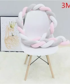 1M/2M/3M Baby Bumper Bed Braid Knot Pillow Cushion Bumper for Infant Bebe Crib Protector Cot Bumper Room Decor
