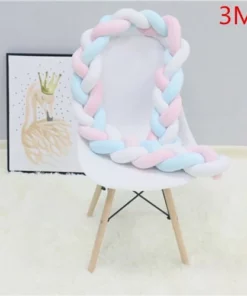 1M/2M/3M Baby Bumper Bed Braid Knot Pillow Cushion Bumper for Infant Bebe Crib Protector Cot Bumper Decoration Room