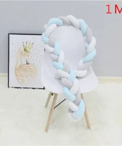1M/2M/3M Baby Bumper Bed Braid Knot Pillow Cushion Bumper for Infant Bebe Crib Protector Cot Bumper Room Decor