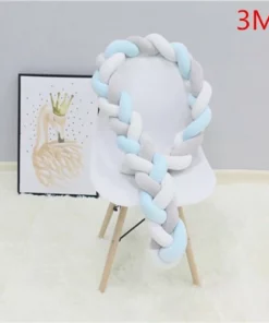 1M/2M/3M Baby Bumper Bed Braid Knot Pillow Cushion Bumper for Infant Bebe Crib Protector Cot Bumper Room Decor