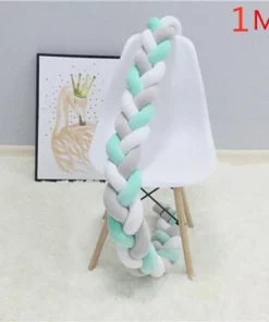 1M/2M/3M Baby Bumper Bed Braid Knot Pillow Cushion Bumper for Infant Bebe Crib Protector Cot Bumper Room Decor