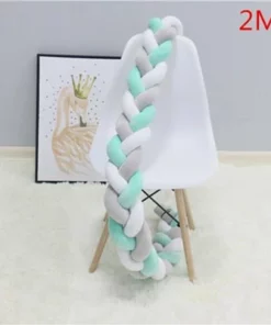 1M/2M/3M Baby Bumper Bed Braid Knot Pillow Cushion Bumper for Infant Bebe Crib Protector Cot Bumper Room Decor