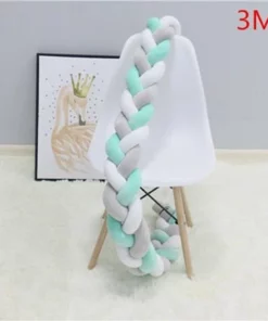 1M/2M/3M Baby Bumper Bed Braid Knot Pillow Cushion Bumper for Infant Bebe Crib Protector Cot Bumper Room Decor