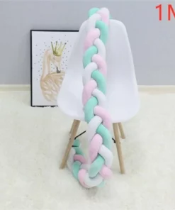 1M/2M/3M Baby Bumper Bed Braid Knot Pillow Cushion Bumper for Infant Bebe Crib Protector Cot Bumper Room Decor