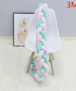 1M/2M/3M Baby Bumper Bed Braid Knot Pillow Cushion Bumper for Infant Bebe Crib Protector Cot Bumper Room Decor