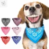 SUPREPET Cute Adjustable Small Dog Collars Puppy Pet Slobber Towel Outdoor Cat Collar Print Scarf Design Dog Collar Neckerchief