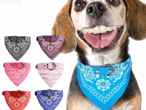 SUPREPET Cute Adjustable Small Dog Collars Puppy Pet Slobber Towel Outdoor Cat Collar Print Scarf Design Dog Collar Neckerchief
