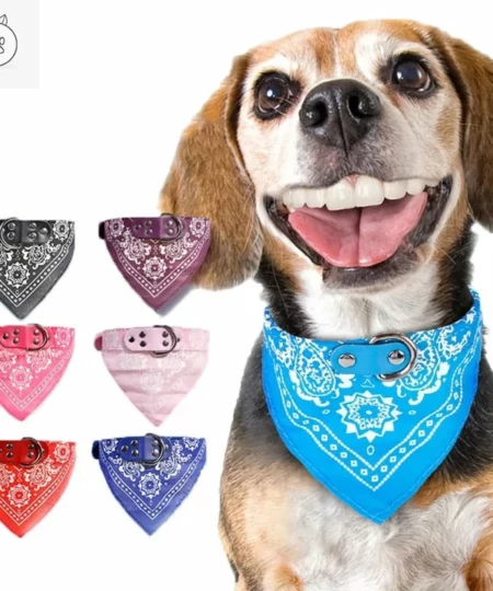 SUPREPET Cute Adjustable Small Dog Collars Puppy Pet Slobber Towel Outdoor Cat Collar Print Scarf Design Dog Collar Neckerchief