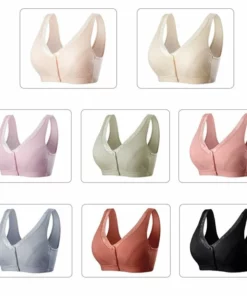 Cotton Pure Neamh-cruach Fáinne Breathable Compordach Bra Méid Móra