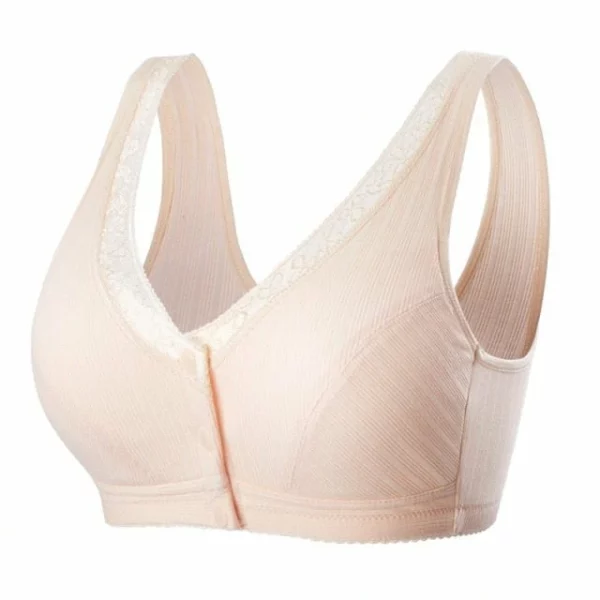 Pure Cotton Non-pola Ring Breathable Comfortable Large Size Bra