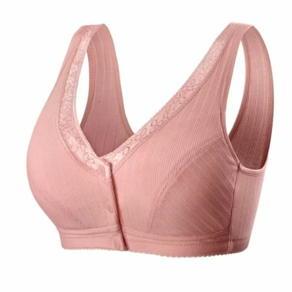 Cotton Pure Neamh-cruach Fáinne Breathable Compordach Bra Méid Móra