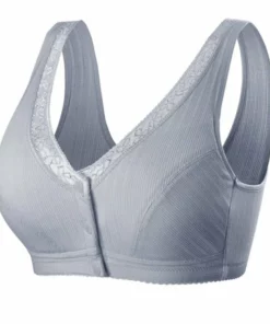 Cotton Pure Neamh-cruach Fáinne Breathable Compordach Bra Méid Móra