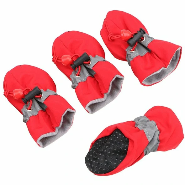 HILIFE Antiskid Puppy Shoes 4pcs Soft-soleed Dog Shoes Waterproof Soft Pet Paw Care Pet Accessories Fashion