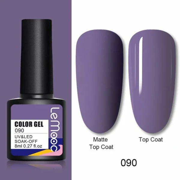 LEMOOC 8ml Nail Gel Polish Hot Selling Colors For Soak Off Semi Permanent Hybrid Nail Art Prime Gel Varnish varnish