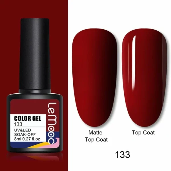 LEMOOC 8ml Nail Gel Polish Hot Selling Colors For Soak Off Semi Permanent Hybrid Nail Art Prime Gel Varnish varnish