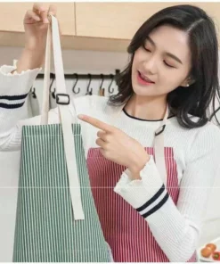 Oil-Proof Waterproof Wipeable Stripes Apron