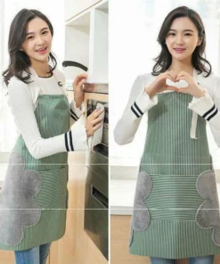 Oil-Proof Waterproof Wipeable Stripes Apron